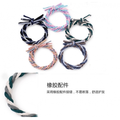 Simple Personality Weave High Elastic Hair Rope Girl Hair Accessories